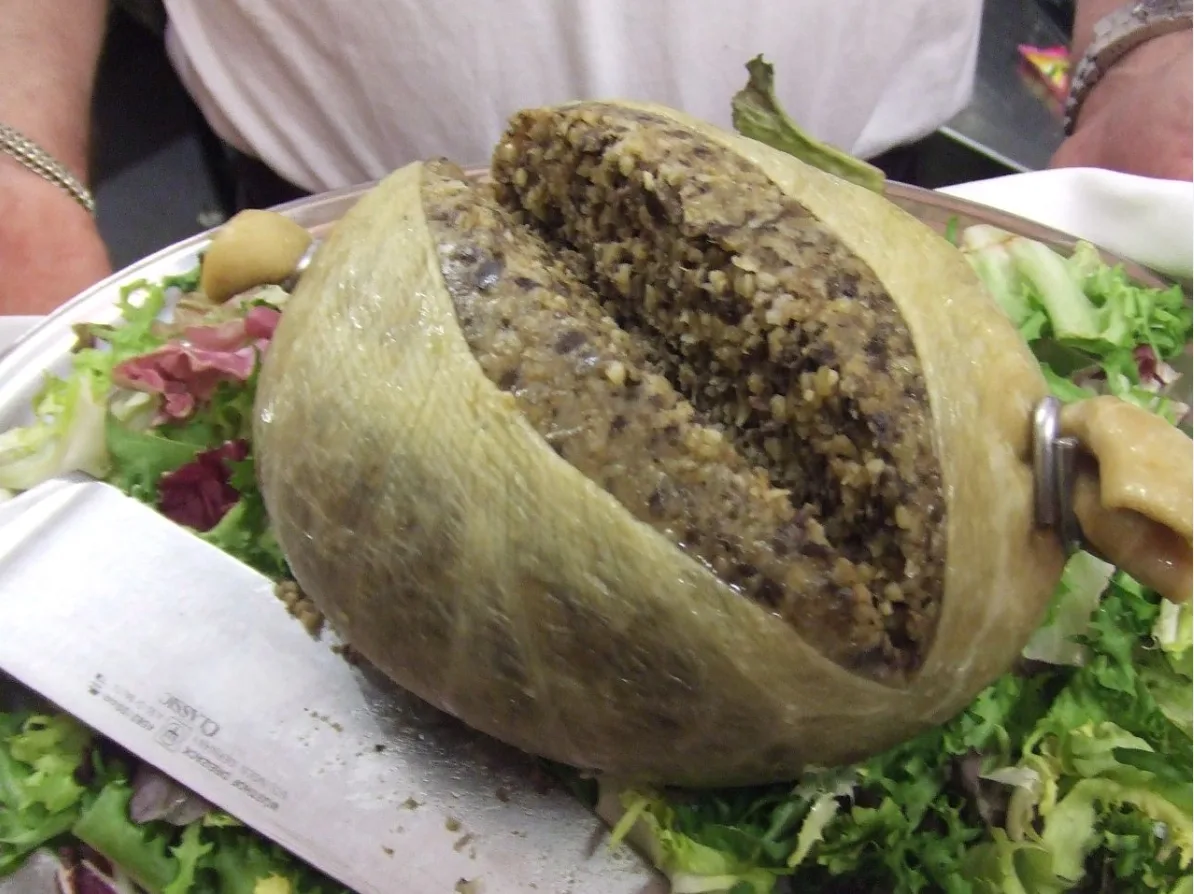돼지 위로 만든 순대인 해기스