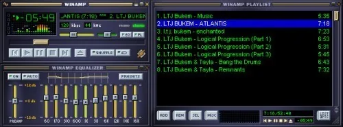 Figure.1 추억의 PC용 MP3 플레이어 Winamp
