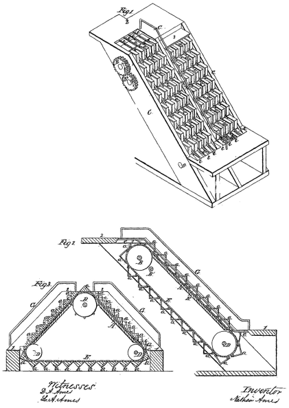 Figure.1 1859년에 구상한 아메스의 에스컬레이터