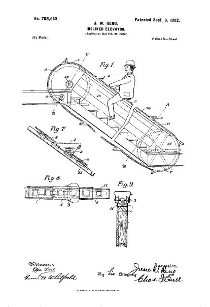 Figure.2 레노의 앉아서 타는 에스컬레이터